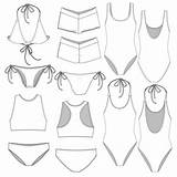 Swimsuit Swimwear Illustrations sketch template