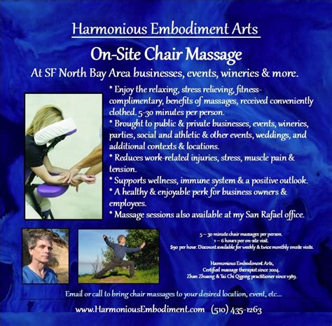 On Site Chair Massages Harmonious Embodiment Arts