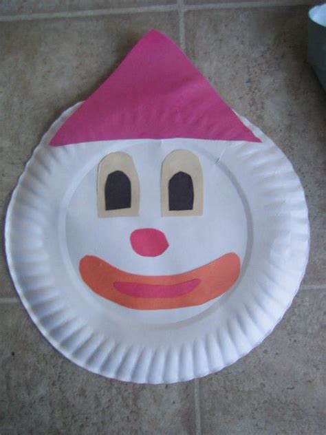 simple kids craft  clownface    paper plate