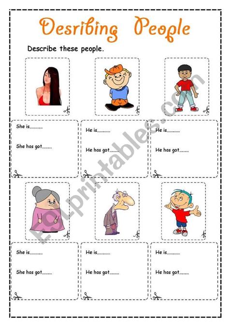 Describing People Physical Appearance Esl Worksheet By Nergisumay