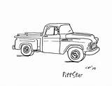 Chevy Printable Instant Pickup Vintage Coloring sketch template