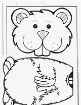 Groundhog Kindergarten Puppet Activities Preschool Ground Hog Crafts Coloring Kids Printables Pages Colorsandkindergarten Grab Google Choose Board sketch template