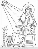 Bingen Hildegard Thecatholickid Gertrude Catholic Kolorowania Cnt sketch template
