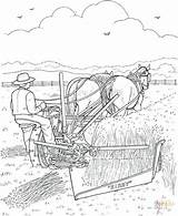 Coloring Pages Crops Farmer Getdrawings Harvest sketch template