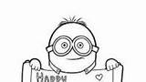 Coloring Pages Valentine Minions Valentines Minion Getdrawings sketch template