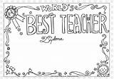 Teacher Teachers Awards Bestcoloringpagesforkids sketch template