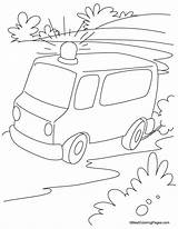 Coloring Ambulance Pages Road Running Emergency Van Signs Ems Traffic Kids Getcolorings Library Getdrawings Popular sketch template