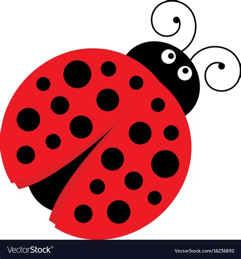 Cute Cartoon Ladybug Royalty Free Vector Image