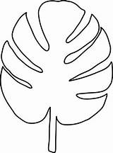 Leaf Template Tropical Leaves Printable Coloring Outline Pages Palm Flower Choose Board Templates Pattern sketch template
