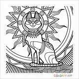 Egyptian Colorfy sketch template