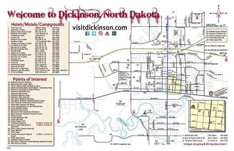 dickinson  city map dickinson north dakota