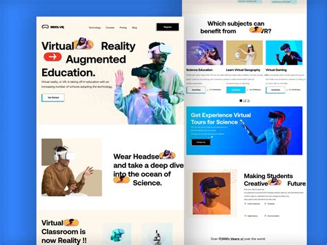 virtual reality landing page design