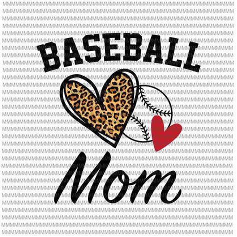 Baseball Mom Svg Leopard Heart Svg Mom Baseball Svg Womens Dy Sister