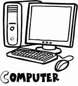 Computadora Computadoras Computador Compu Colorea Dibujo Conmishijos Cuento Decolorear sketch template