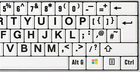 logickeyboard large print black  white pc slim  keyboard