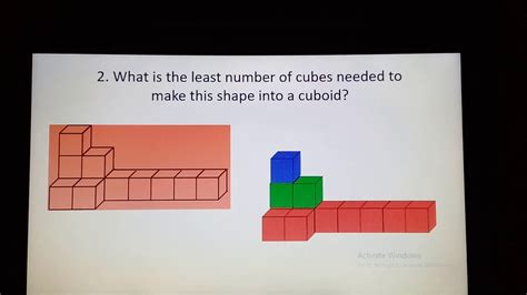 maths  easy volume  unit cubes youtube