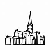 Salisbury Cathedral sketch template