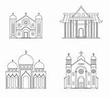 Temple Jewish Clip Vector Illustrations Church Mosque Synagogue Judaism Videos sketch template