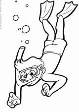 Scuba Diving Coloring Pages Printable Print Books sketch template
