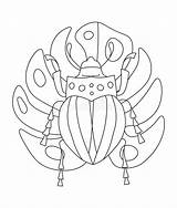 Beetle Antistress sketch template
