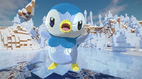 Minecraft Piplup Build Schematic 3d Model By Inostupid [34dfc1d