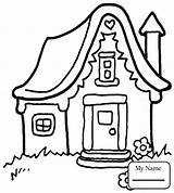 Cottage Coloring Pages House Drawing Cabin Log Printable Color Outline Kids Building Getcolorings Getdrawings Buildings Twistynoodle sketch template
