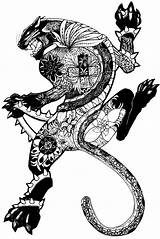 Aztec Pantera Goddesses Maori Tatuaje Tribais Aidobonsai Kamistad sketch template