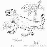 Animals Dinosaur Tyrannosaur sketch template