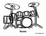 Drum Kit Coloring Pages Music Drums Basic Colormegood sketch template