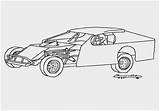 Late Model Dirt Drawing Car Sprint Coloring Drawings Paintingvalley sketch template