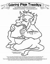 Coloring Pages Reading Dulemba Tuesday Printable Book Troll Sheets Books 2009 Popular Big Teeth sketch template