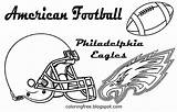 Eagles Coloring Pages Philadelphia Printable Logo Nfl Color Getcolorings Template Players Helmet sketch template