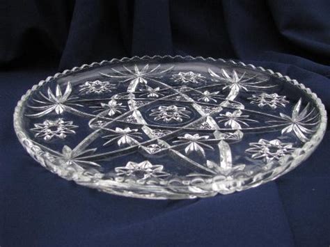 Large Cake Or Torte Serving Plate Vintage Anchor Hocking