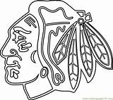 Blackhawks Nhl Hockey Coloringpages101 sketch template
