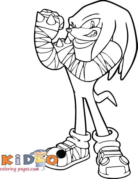 knuckles sonic picture  color kids coloring pages
