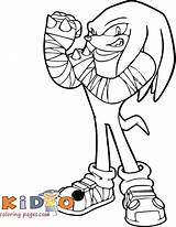 Sonic Knuckles Coloring Pages Color Kids Print sketch template