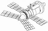 Drawing Spacecraft Mir Wikipedia Module Spektr Encyclopedia Satellite Coloring Getdrawings Drawings Spaceship Models sketch template
