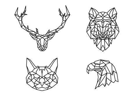 geometric  animals shape  vector art  vecteezy