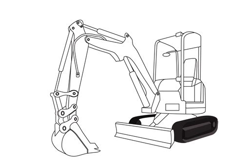 coloring pages excavator