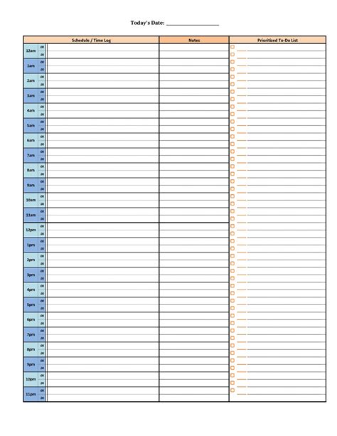collect printable schedule   minutes  calendar