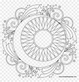 Mandala Moon Mandalas Zentangles Phases Pngitem Yellowimages Kindpng sketch template