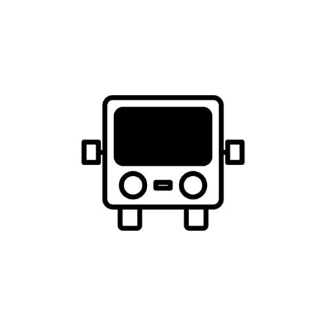 bus autobus public transportation solid  icon vector illustration logo template suitable