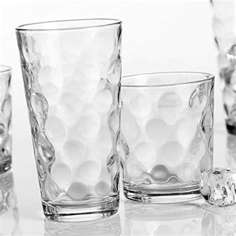Attractive Bubble Design Highball Glasses Clear Heavy Base