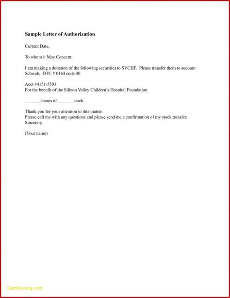 authorization letter  process documents sample template