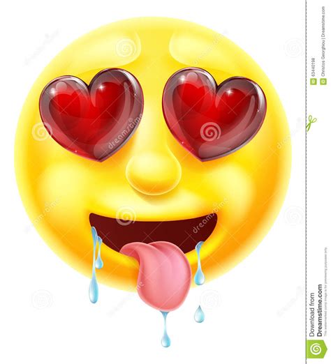 Heart Eyes Emoji Emoticon Stock Vector Illustration Of