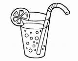 Copo Refresco Vaso Bicchiere Refrigerante Bebidas Coloringcrew Stampare Bibite sketch template