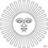 Inca Inti Coloring Pages May Simple Sun Empire Printable Drawings Drawing Kids Choose Board sketch template