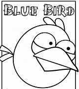 Blue Angry Birds Coloring Bird Pages 為孩子的色頁 sketch template