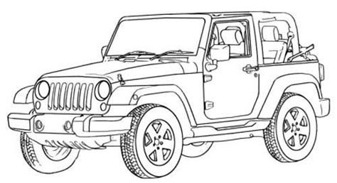 lifted jeep wrangler coloring page coloring pages
