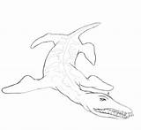 Liopleurodon Sketchdaily Dinosaur sketch template